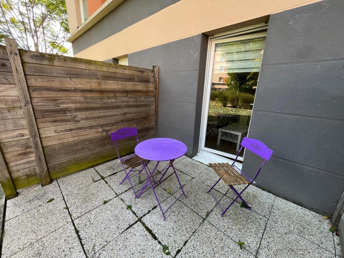 Acajou, Studio Avec Terrasse Et Parking Prive 캉 외부 사진