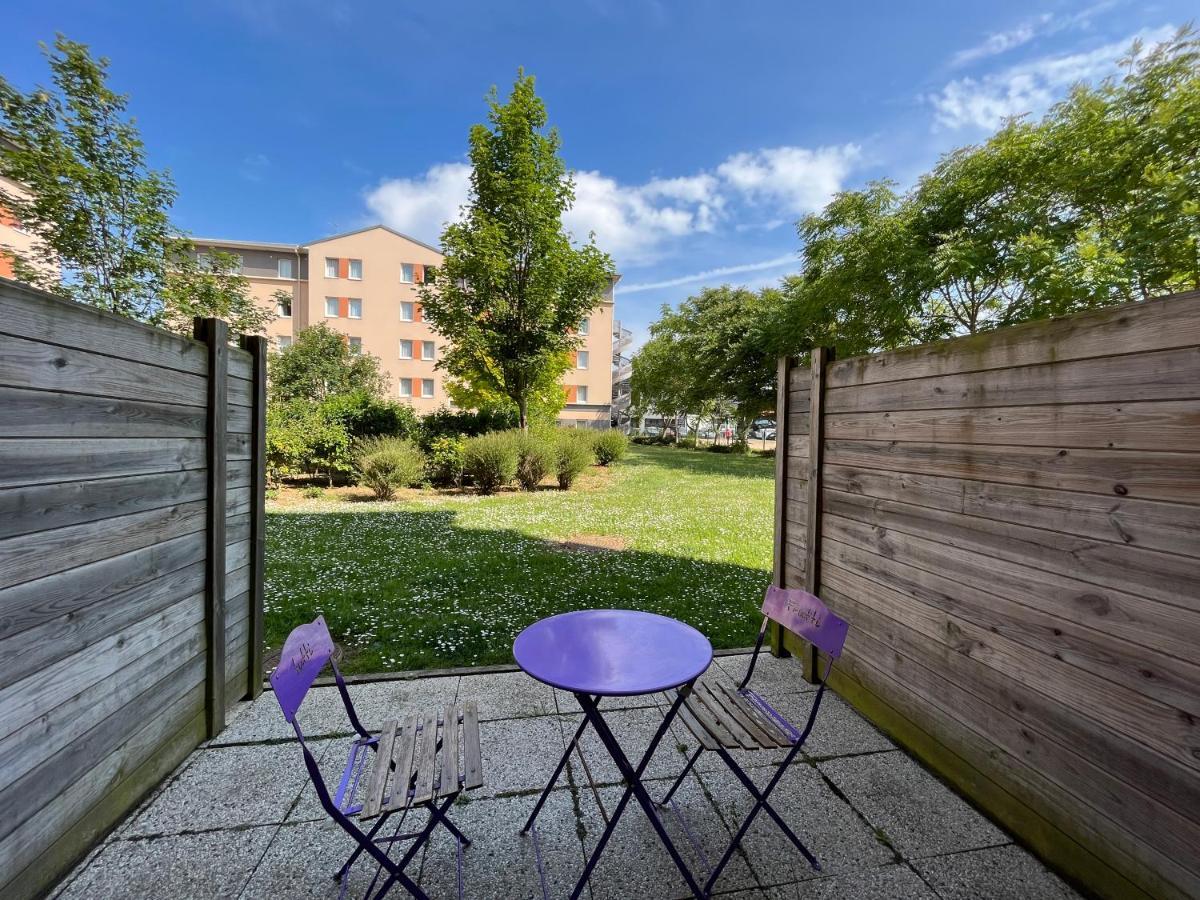 Acajou, Studio Avec Terrasse Et Parking Prive 캉 외부 사진